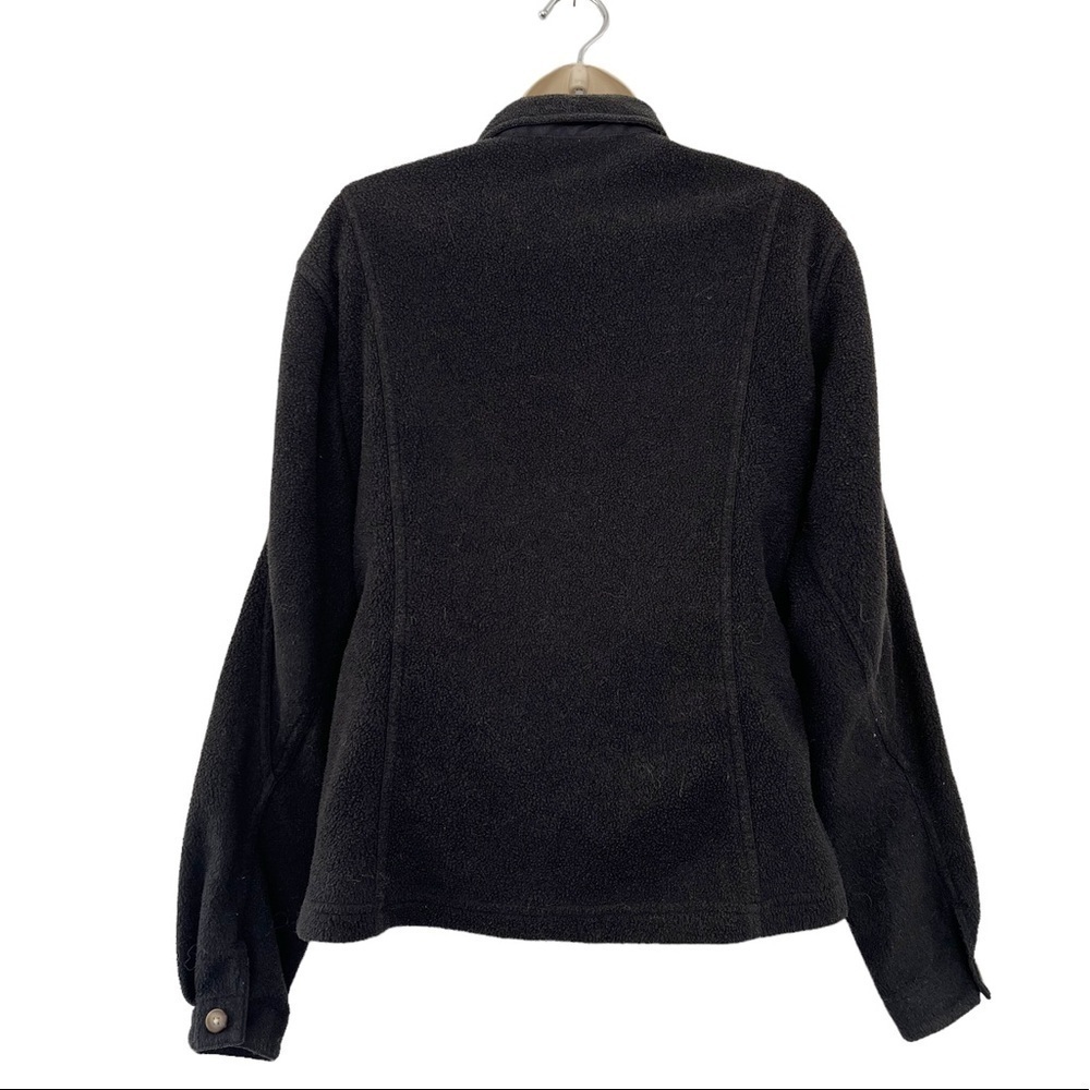 The North Face Women’s Size Small Petite Full Zip Black Polartec Jacket - Picture 3 of 11